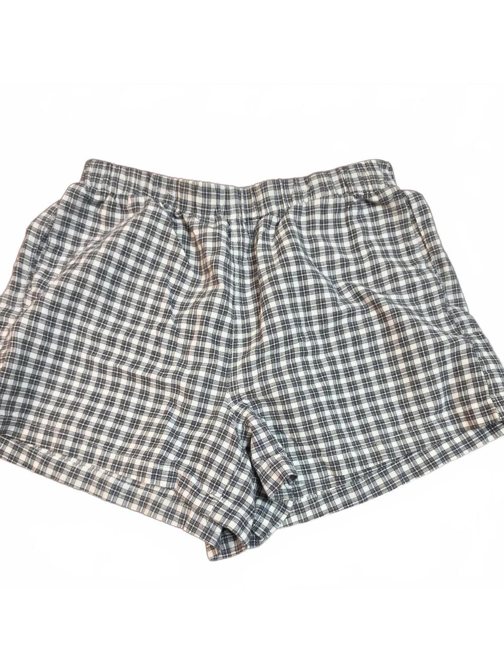 John Galt Black White Checkered Shorts with pockets. see measurements